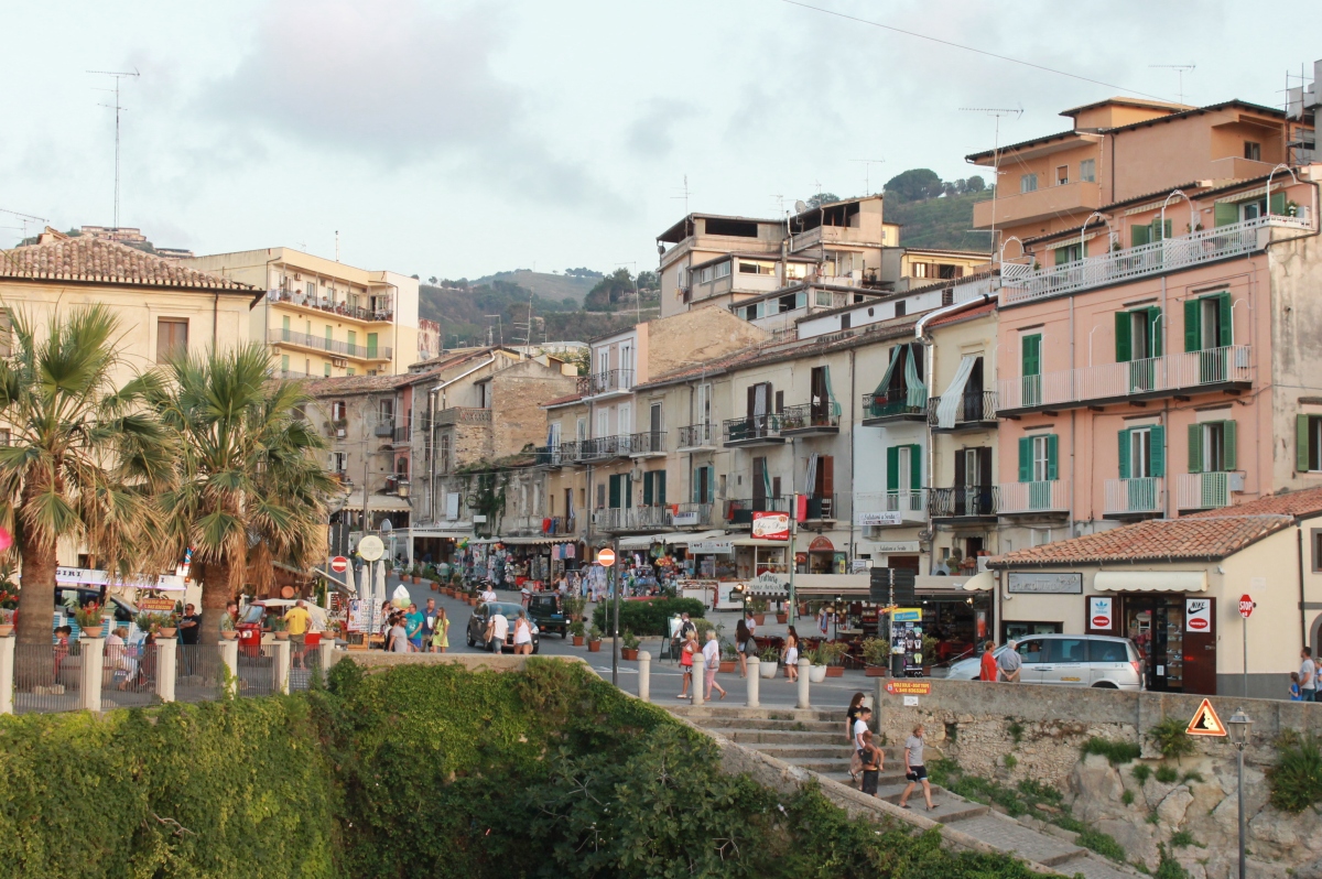 view of street in Tropea Italy